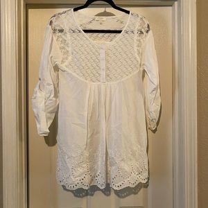 Umgee White Lace Boho Top
